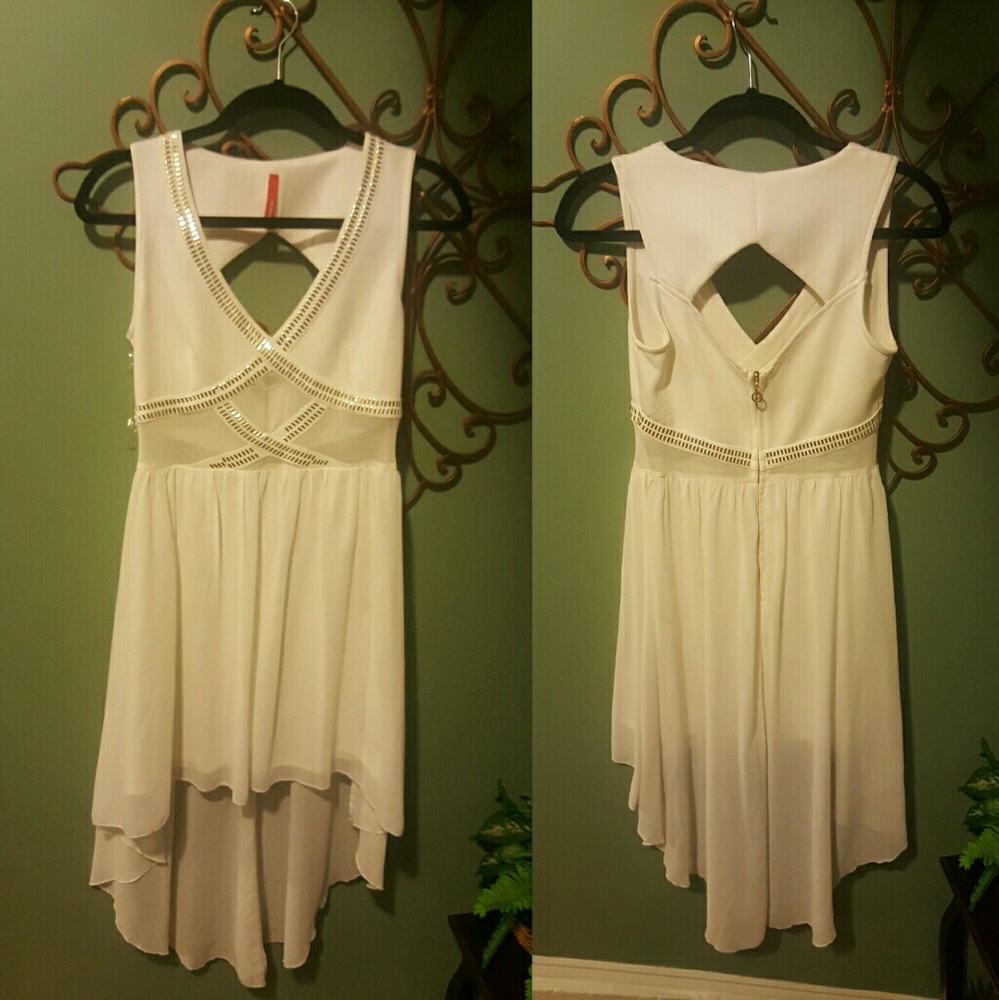 Flawless Homecoming White Elegant Dress